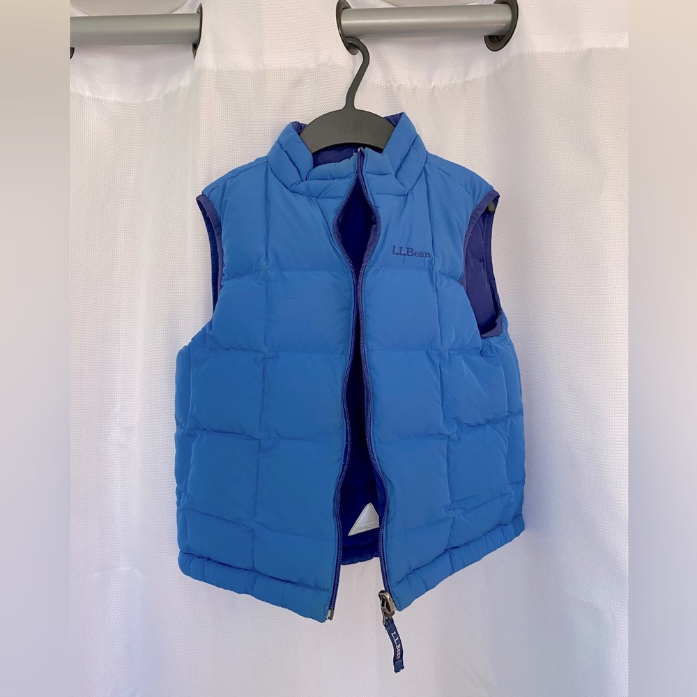 LL Bean Youth Reversible Down Vest w/ Pockets